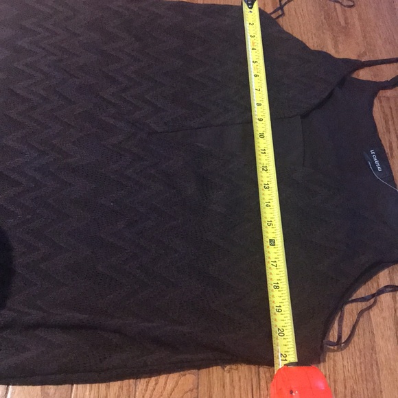 Le Chateau Brown lace v-neck tank top size XL - Picture 8 of 9